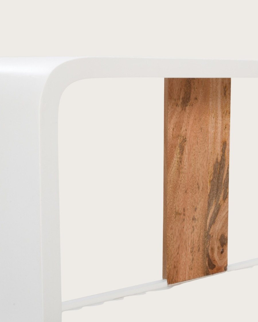 Noa - Étagère en MDF effet béton et bois recyclé