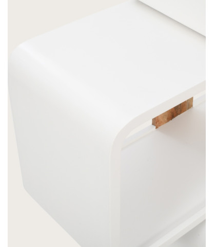 Noa - Étagère en MDF effet béton et bois recyclé