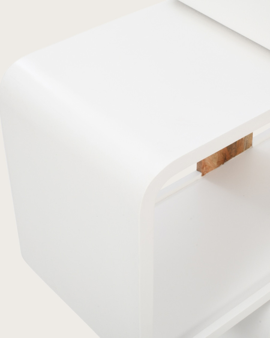 Noa - Étagère en MDF effet béton et bois recyclé