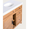 Savanna - Meuble De Salle De Bain en teck avec marbre terrazzo