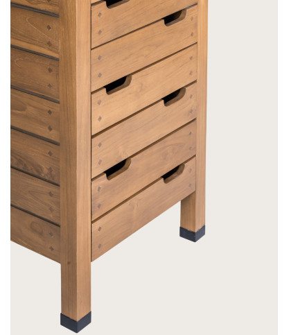 Bornéo - Badezimmersäule aus massivem Teakholz