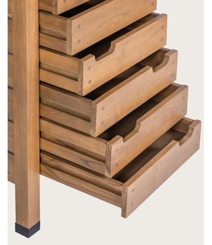 Bornéo - Columna de baño de teca maciza