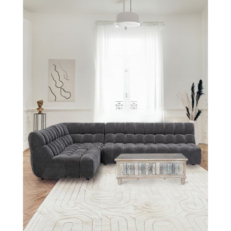 Volg - Canapé d'angle modulable en tissu