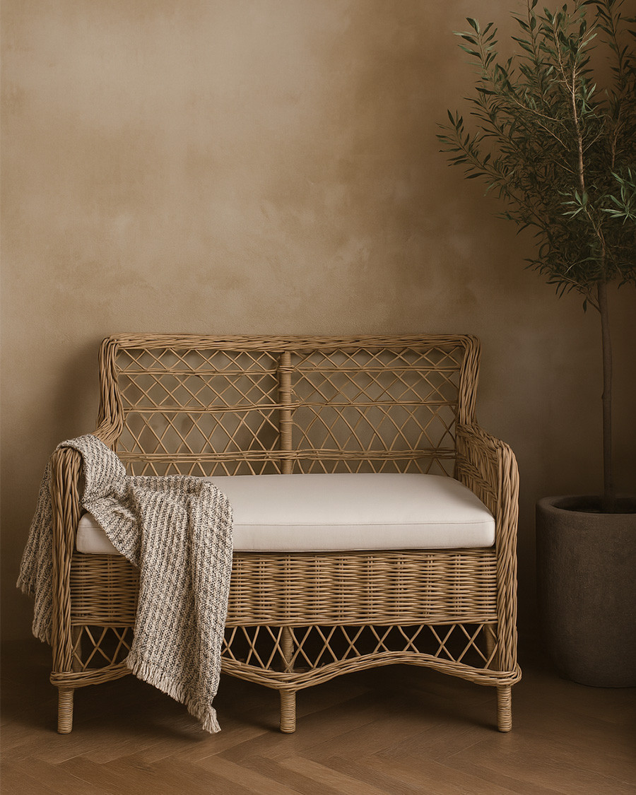 Asana - Gartensofa aus Rattan