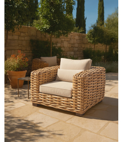 Weaverly - Fauteuil de jardin en rotin