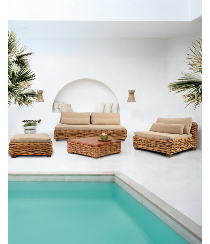 Sunda - Salon de jardin en rotin tressé
