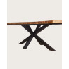 Sun - Table repas en teck massif motif soleil L200 cm 10 pers.