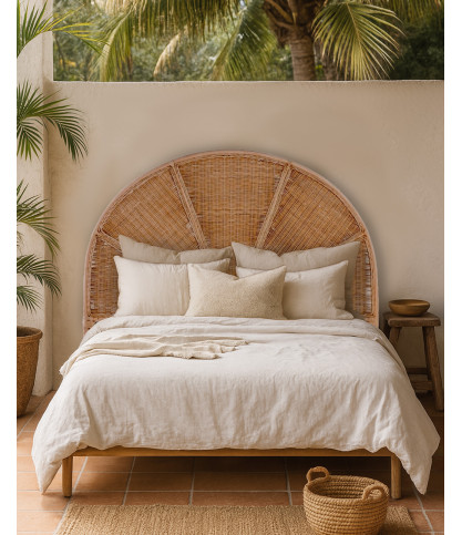 Looma - 140 cm großes Rattan Kopfteil