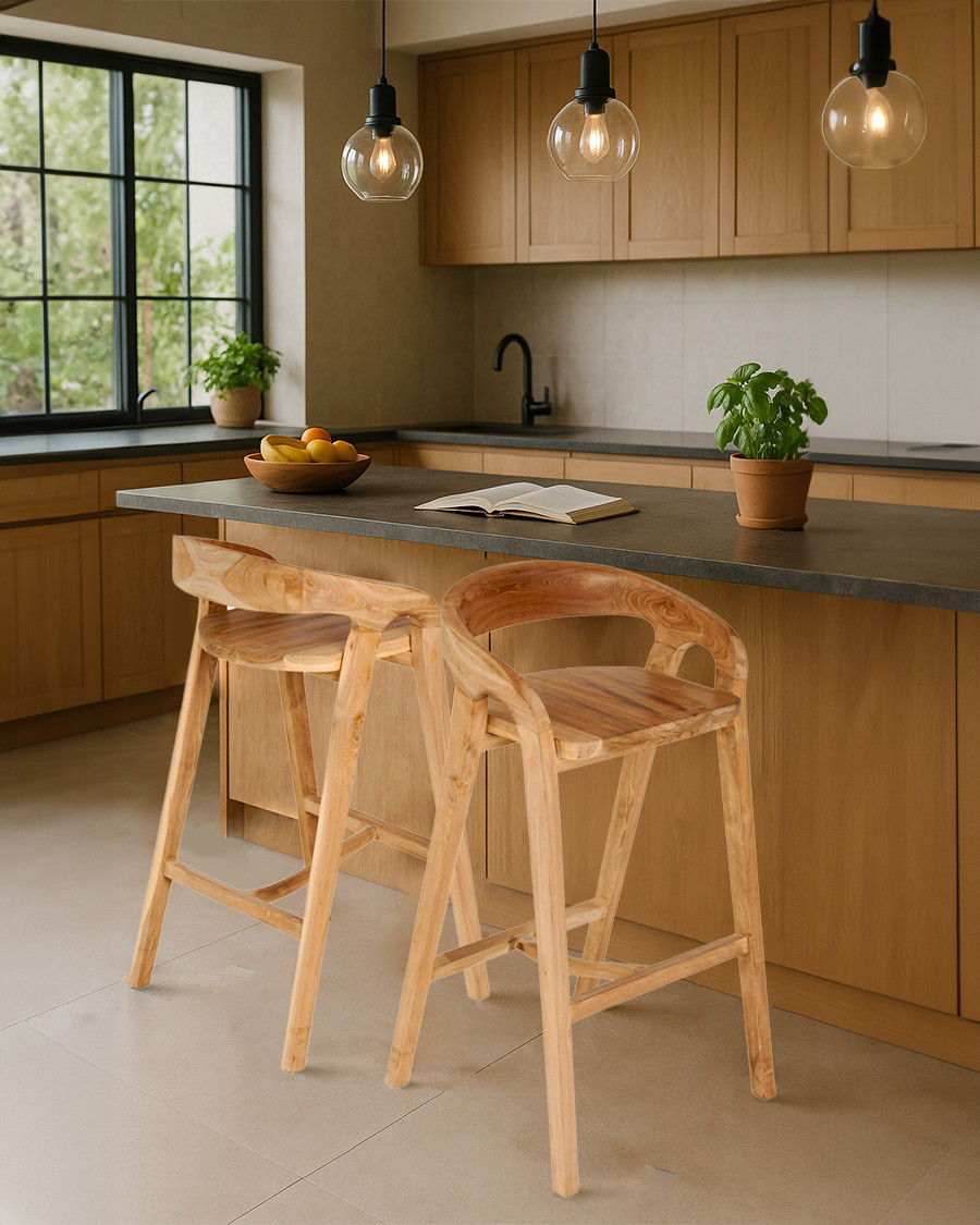 Carisma - Solid teak bar stool