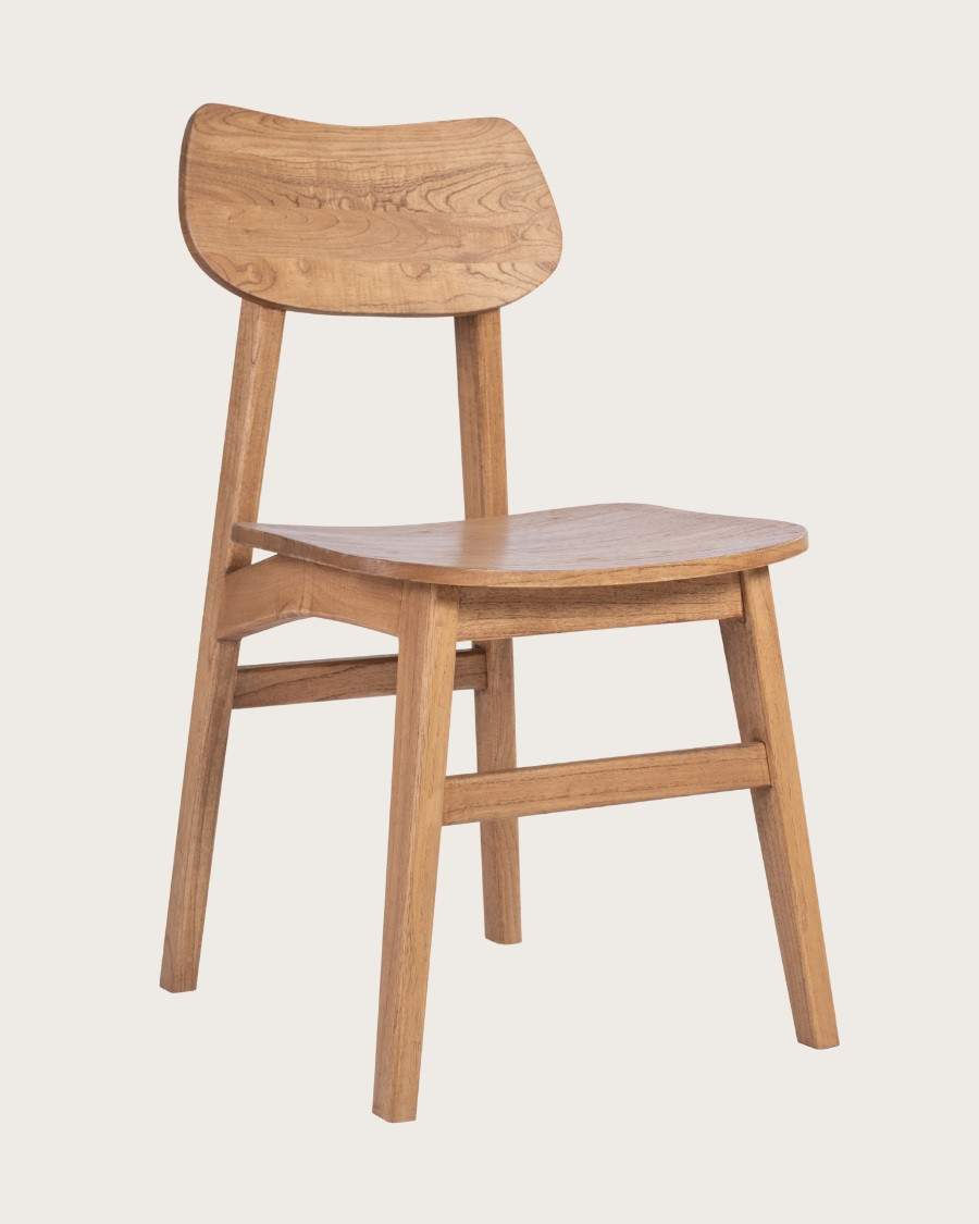 Yuna - Set van 2 massief mindihouten stoelen