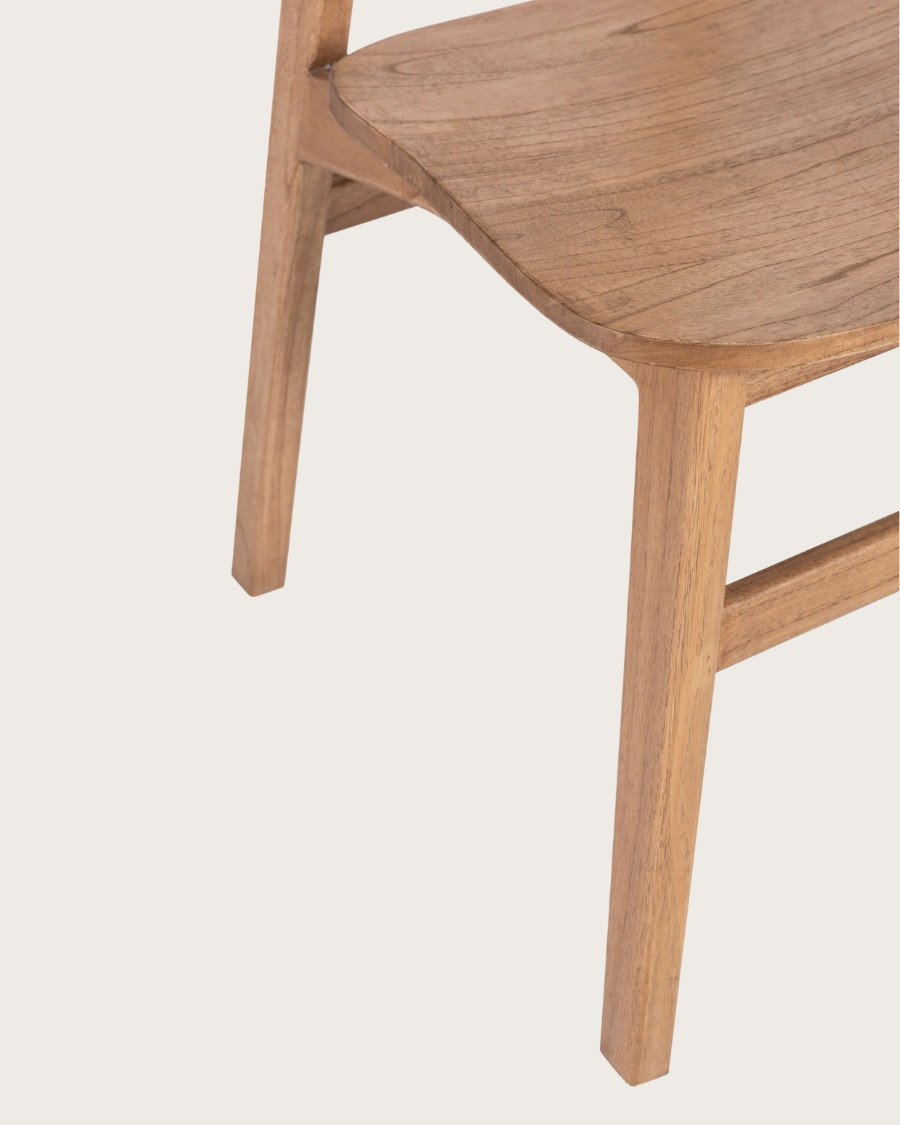 Yuna - Set of 2 Solid Mindi Wood Chairs