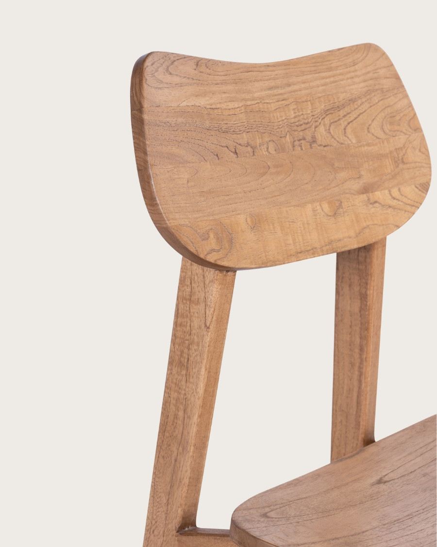 Yuna - Set van 2 massief mindihouten stoelen