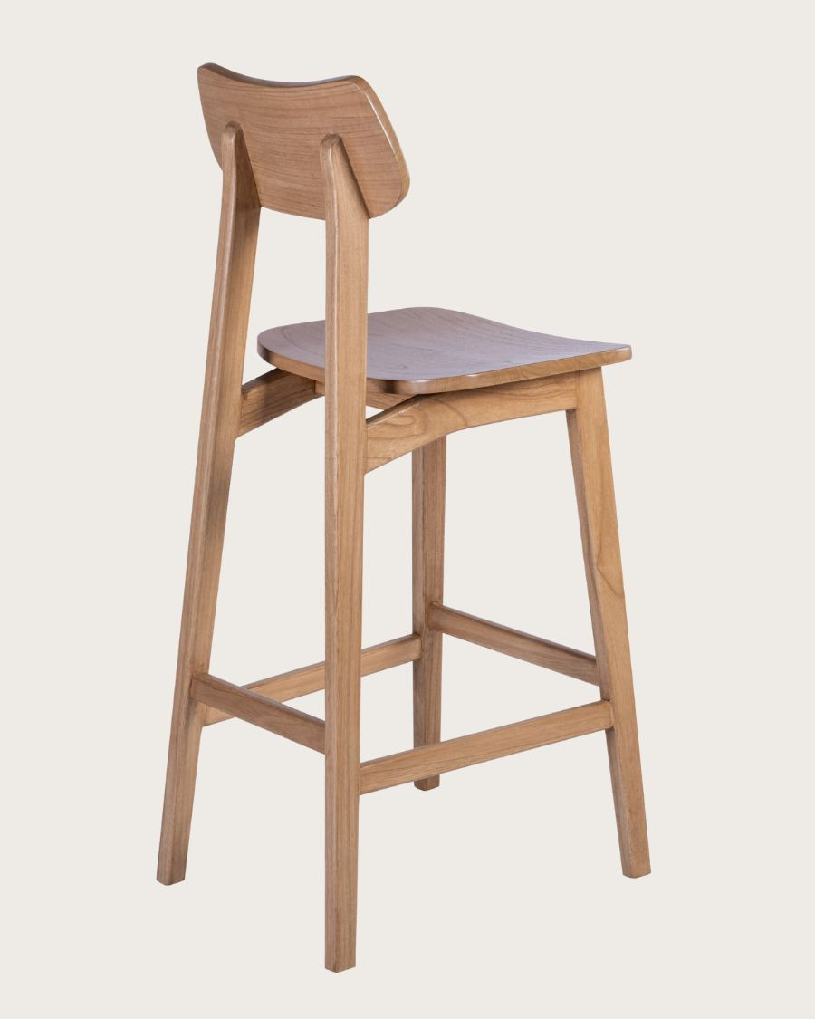 Yuna - Taburete de bar en madera de mindi