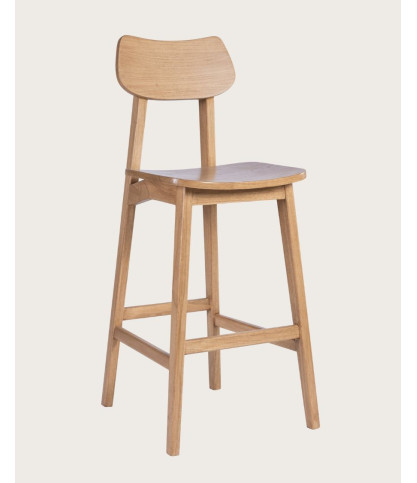 Yuna - Chaise de bar en bois de Mindi