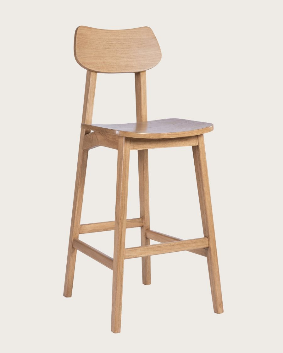 Yuna - Taburete de bar en madera de mindi