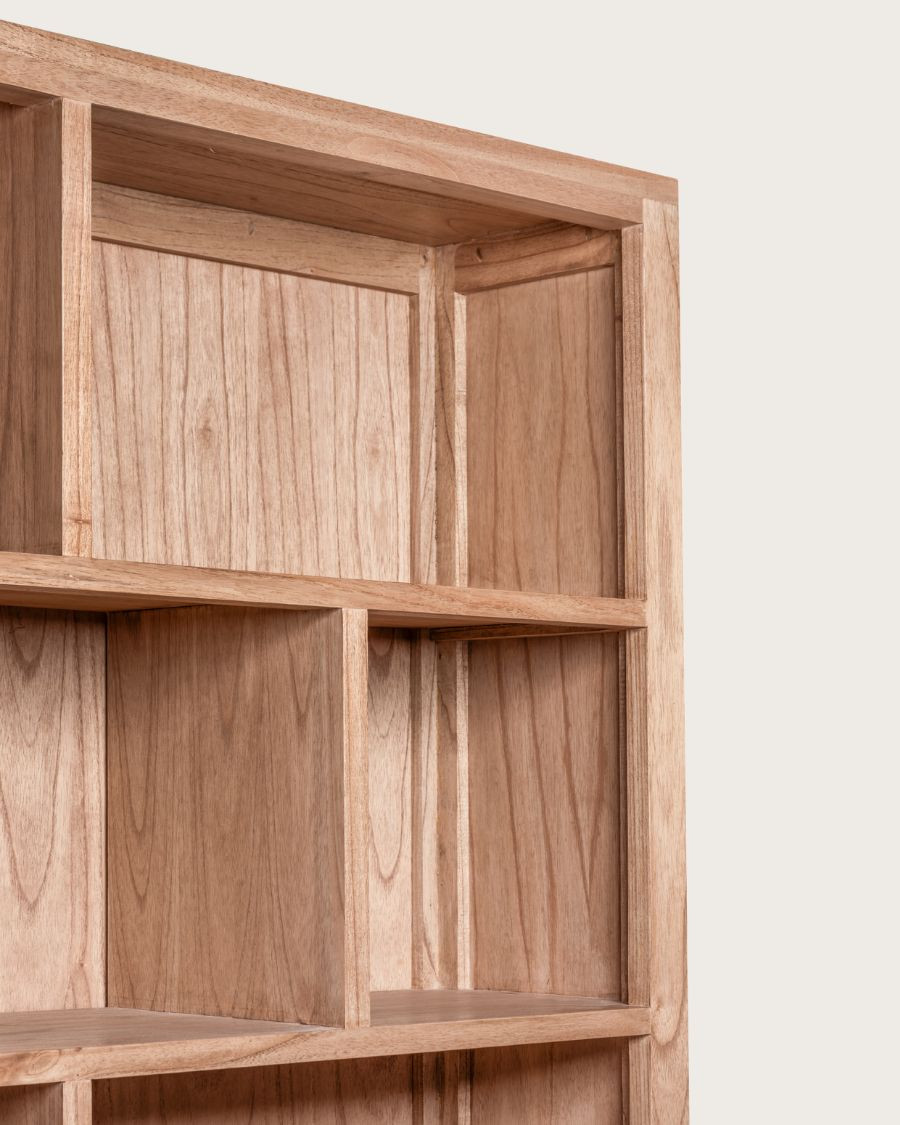 Orlya - Grande Bibliothèque en bois massif de mindi