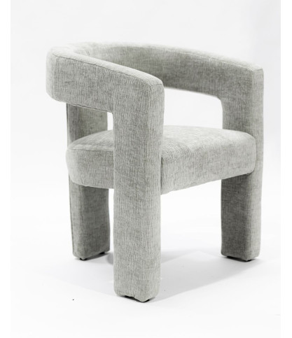 Laguna - Sillón de diseño tapizado en tela gris