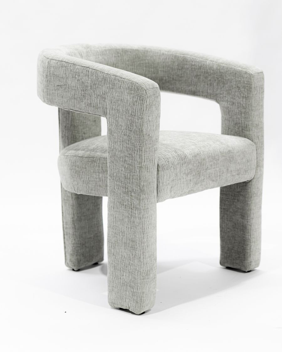 Lagoon - Designer loungestoel van grijze stof