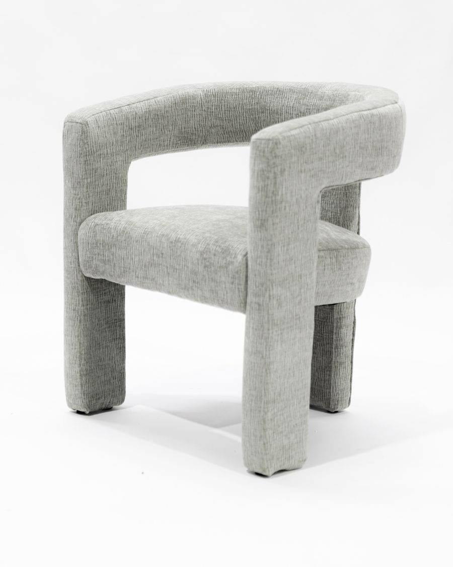 Lagoon - Poltrona lounge di design in tessuto grigio