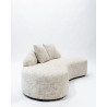Dune- Canapé angle arrondi en tissu bouclette beige