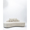 Dune- Canapé angle arrondi en tissu bouclette beige
