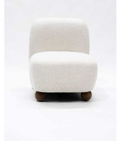 Oslo - Fauteuil design en tissu beige