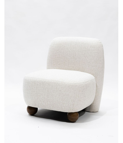Oslo - Fauteuil design en tissu beige