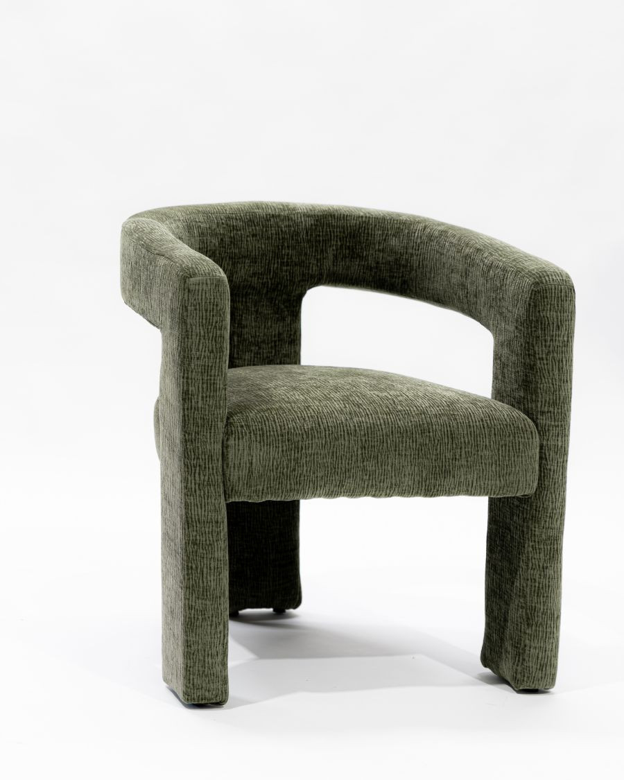 Lagon - Fauteuil de salon vert en tissu