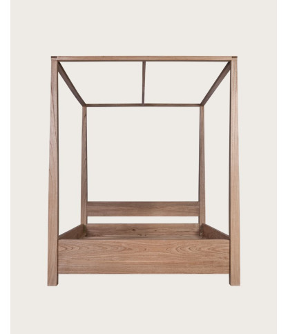 Java - Cama con dosel de madera maciza