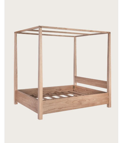 Java - Lit baldaquin en bois massif 180 CM