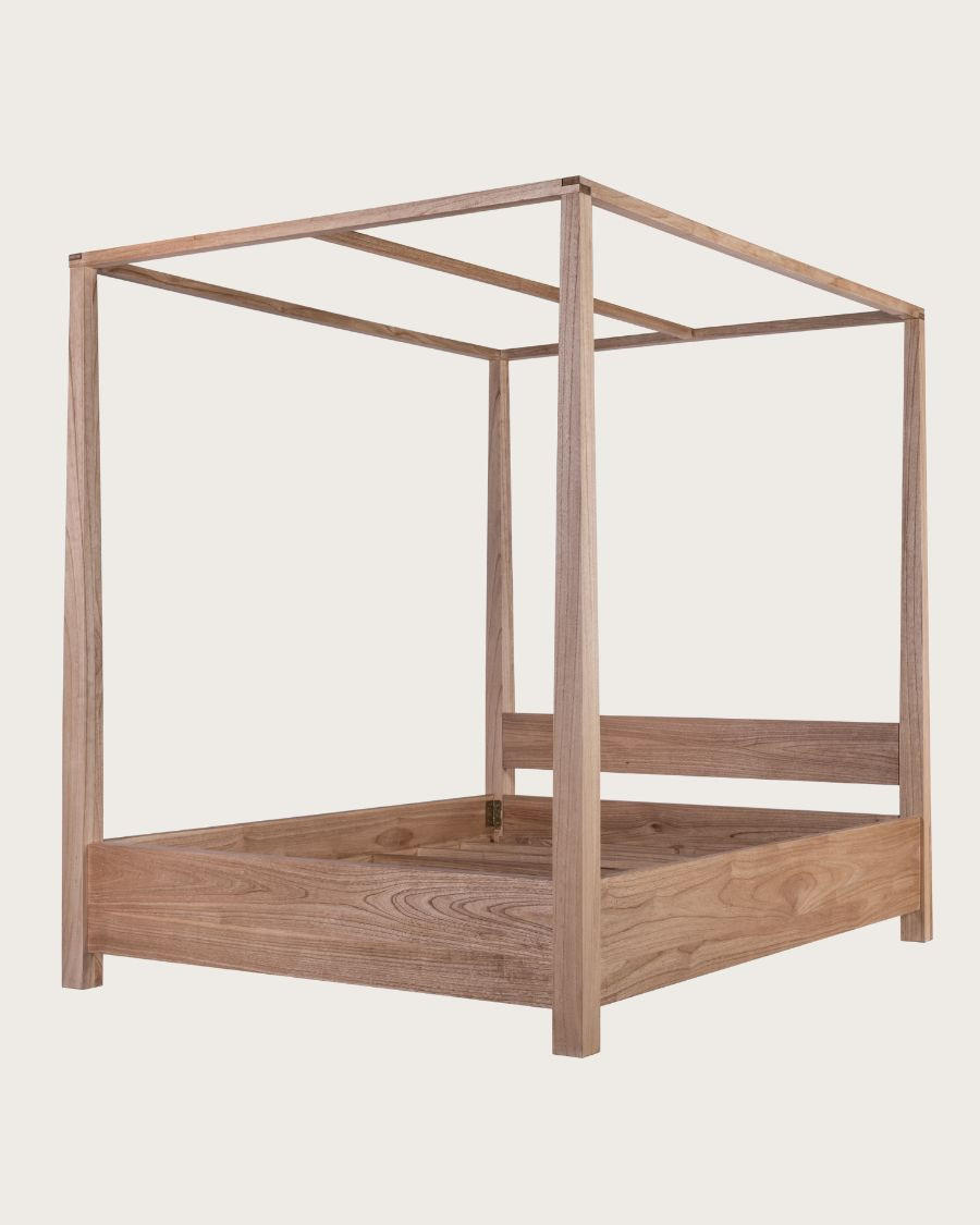 Java - Lit baldaquin en bois massif 180 CM