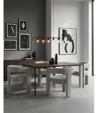 Lagon - Butaca de salón de diseño en tejido gris