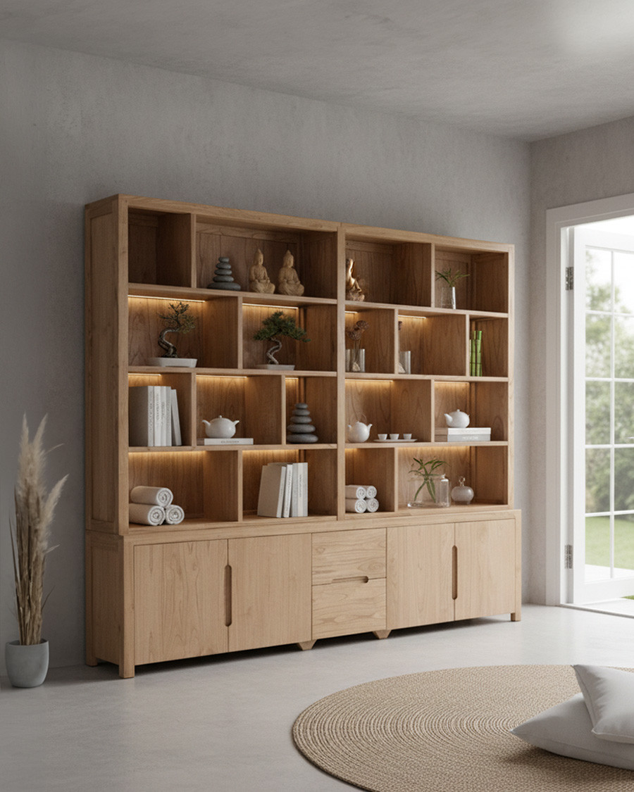 Meuble design en teck et bois massif | Uniqka Design