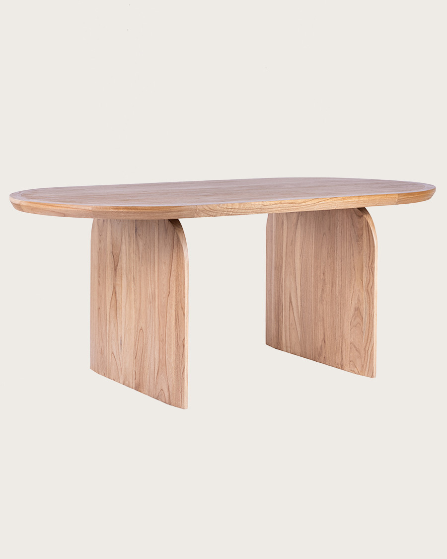 Tamara - Table repas ovale en bois massif