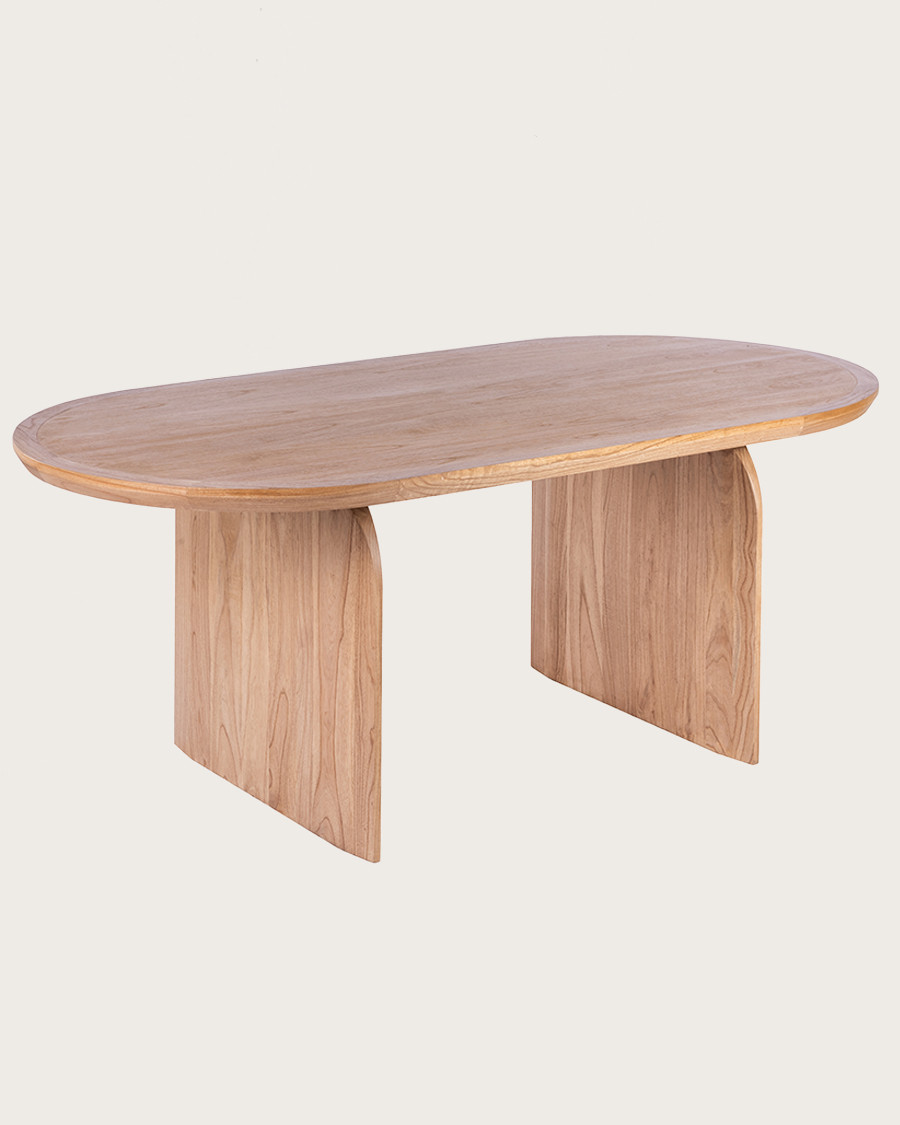 Tamara - Table repas ovale en bois massif