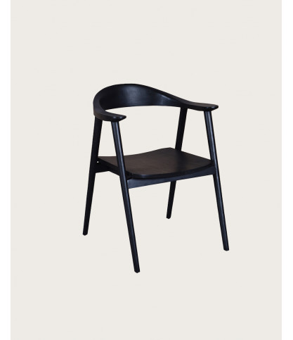 Dewi - Set of 2 Dewi chairs in solid black teak