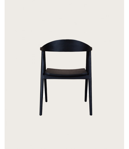 Dewi - Set of 2 Dewi chairs in solid black teak