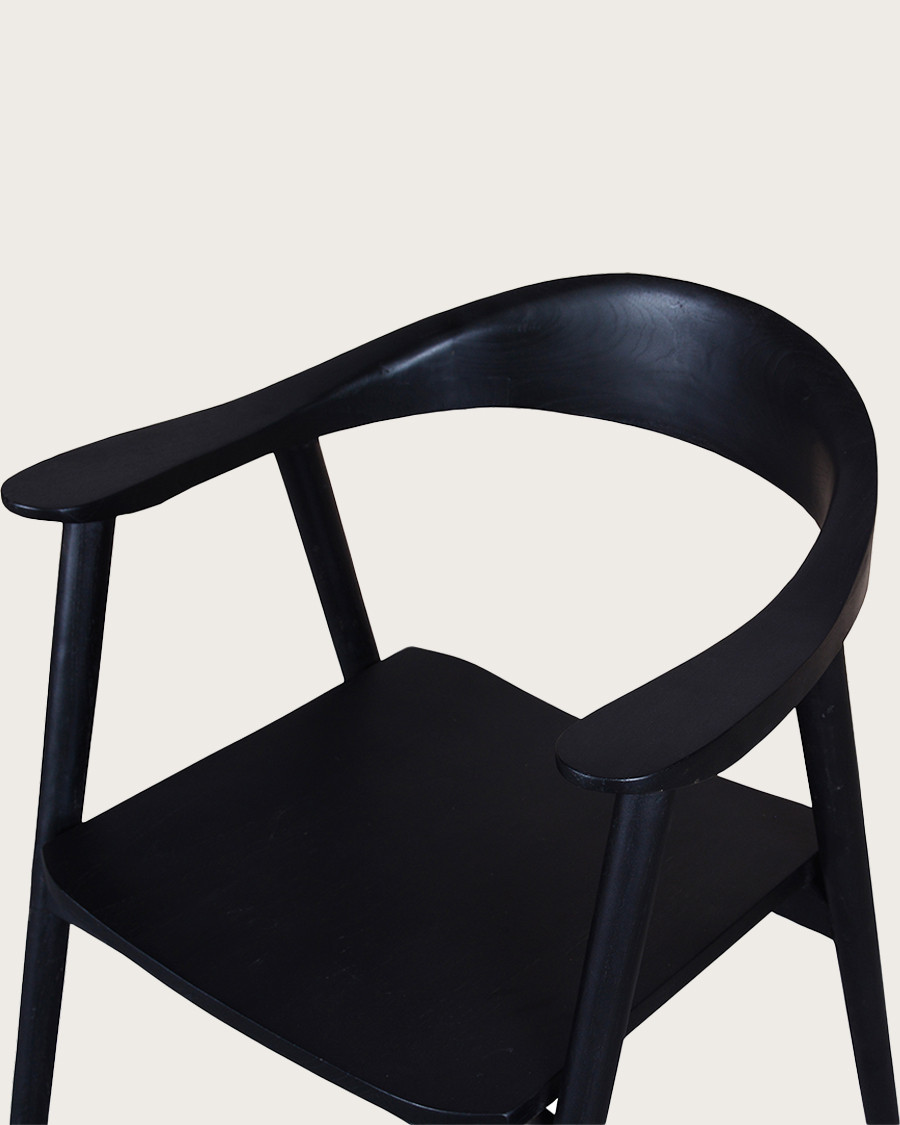 Dewi - Set di 2 sedie Dewi in teak nero massello