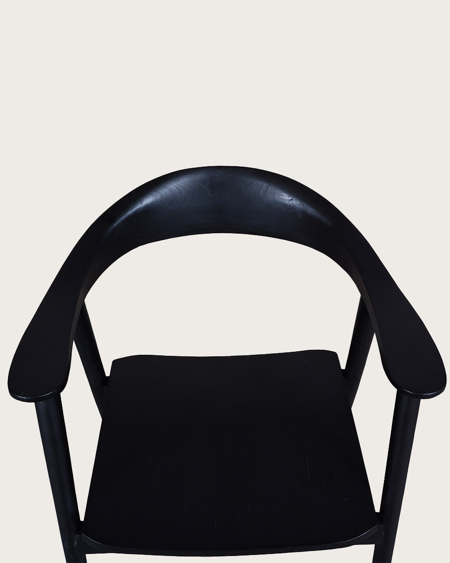 Dewi - Set of 2 Dewi chairs in solid black teak