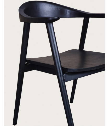 copy of Dewi - Chaise en teck massif noir