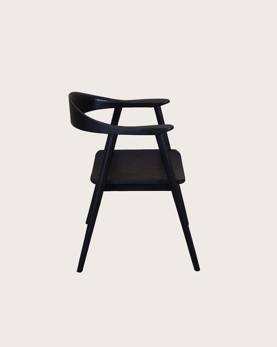 Dewi - Set di 2 sedie Dewi in teak nero massello