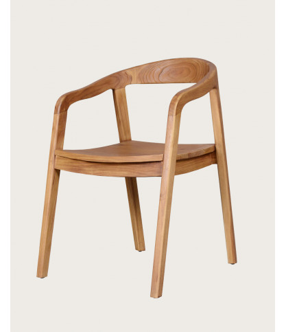 Charline - Lot de 2 chaises Charline en teck massif