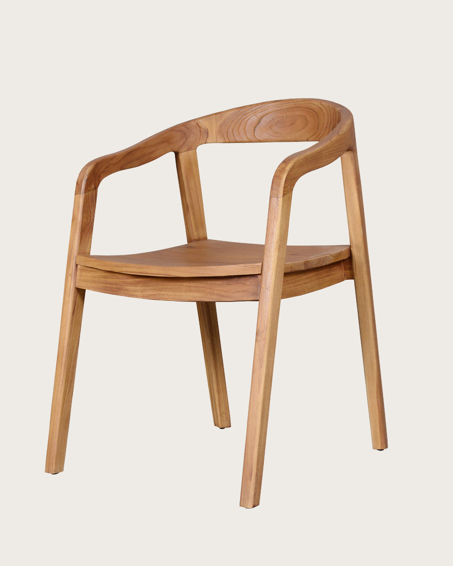 Charline - Lot de 2 chaises Charline en teck massif