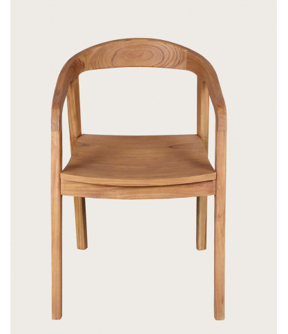 Charline - Lot de 2 chaises Charline en teck massif