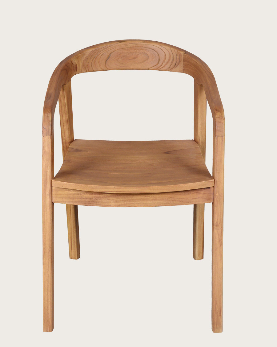 Charline - Lot de 2 chaises Charline en teck massif