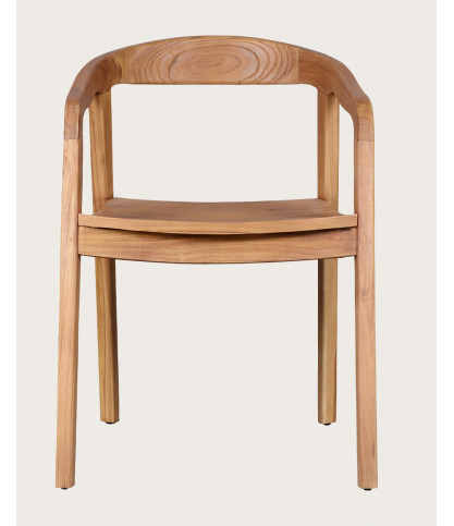 Charline - Lot de 2 chaises Charline en teck massif