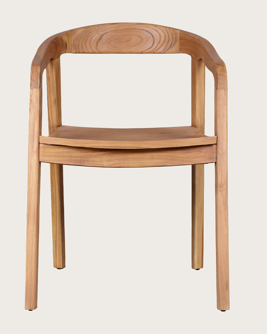 Charline - Lot de 2 chaises Charline en teck massif