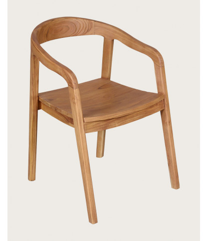 Charline - Lot de 2 chaises Charline en teck massif