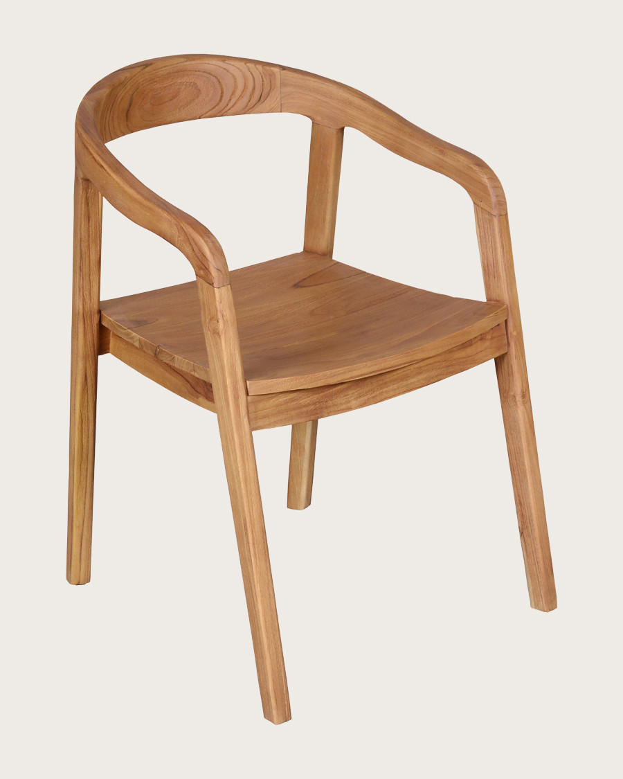 Charline - Lot de 2 chaises Charline en teck massif