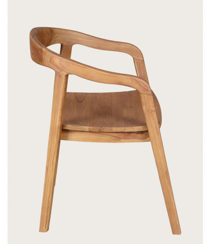 Charline - Lot de 2 chaises Charline en teck massif